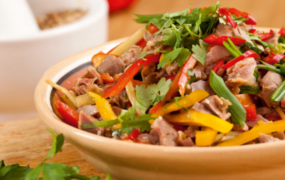 Салат з курячими шлуночками