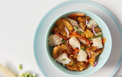 Салат з грибами та куркою