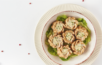 Відкриті варенички з куркою