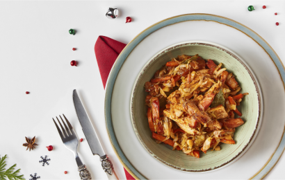 Бігос з м'ясом стегна та курагою