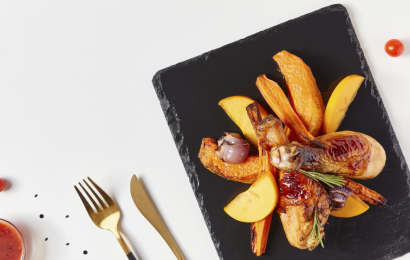 Гомілка з гарбузом та шароном