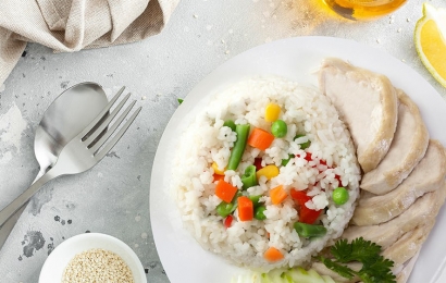 Грудка су-від з рисом та овочами